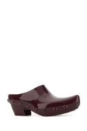 Bottega Veneta Aubergine Rubber Gondola Mules
