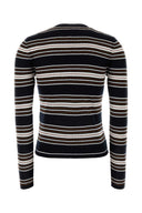 Mm Studio Embroidered Silk Blend Piombo Cardigan