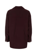 S Maxmara Aubergine Poplin Cristel Blouse