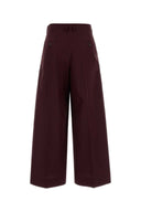 S Maxmara Aubergine Poplin Epoca Wide Leg Pant