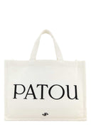 Patou White Canvas Shopping Bag