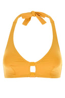 Top bikini galleggiante in nylon elasticizzato giallo Eres