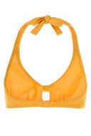 Top bikini galleggiante in nylon elasticizzato giallo Eres