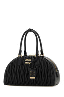 Miu Miu Black Nappa Leather Arcadie Handbag