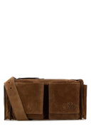 Miu Miu Brown Suede Utilitaire Crossbody Bag