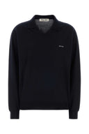 Miu Miu Midnight Blue Wool Polo Shirt