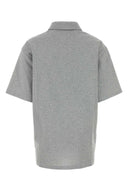 Miu Miu Grey Cotton Blend Oversize Polo Shirt
