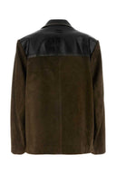 Miu Miu Bottle Green Suede Jacket