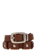 Miu Miu Brown Leather Bracelet