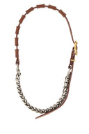 Miu Miu Brown Leather Necklace