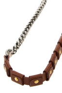 Miu Miu Brown Leather Necklace