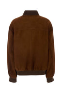 Miu Miu Brown Suede Bomber Jacket