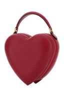 Moschino Red Nappa Leather Love Me Bag Handbag