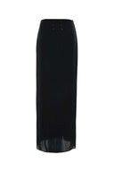 Maison Margiela Black Satin Skirt