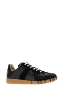 Maison Margiela Black Leather Replica Sneakers