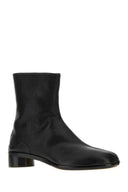 Maison Margiela Black Leather Tabi Ankle Boots