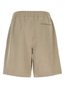 Giorgio Armani Dove Grey Linen Bermuda Shorts
