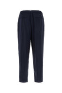 Giorgio Armani Navy Blue Twill Pant