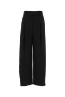 Giorgio Armani Schwarze Krepphose mit weitem Bein