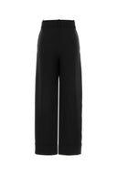 Giorgio Armani Schwarze Krepphose mit weitem Bein