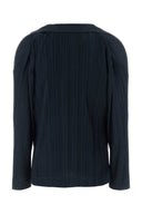 Giorgio Armani Navy Blue Jersey Blouse