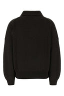 Lisa Yang Dark Brown Cashmere Etta Polo Shirt