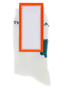 Gallo White Stretch Cotton Blend Socks