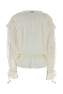 Isabel Marant White Cotton Blend Nowana Blouse