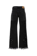 Isabel Marant Black Denim Amie Wide Leg Jeans