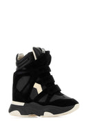 Isabel Marant Black Suede And Leather Balskee Sneakers
