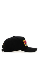 Dsquared Black Cotton Baseball Cap
