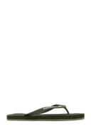 Dsquared Green Rubber Thong Slippers