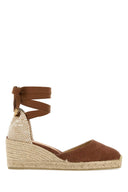Castaner Brown Canvas Carina Wedges