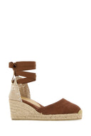 Castaner Brown Canvas Carina Wedges