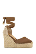 Castaner Mud Satin Chiara Wedges