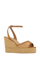 Castaner Beige Canvas Brigitte Wedges