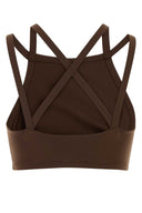 Blaze Brown Stretch Nylon Neely Bikini Top