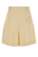 Blaze Pastel Yellow Linen Blend Shorts