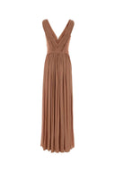 Costarellos Powder Pink Georgette Anilia Long Dress