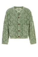 Sefr Melange Green Wool Blend Oversize Abain Cardigan