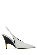 Khaite White Leather Bella Pumps