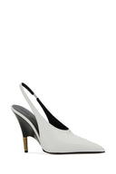 Khaite White Leather Bella Pumps