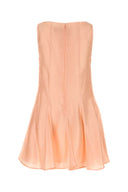 Khaite Peach Twill Mags Mini Dress