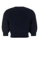 Khaite Navy Blue Wool Blend Lorelai Sweater