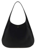 Khaite Black Leather Joan Shopping Bag