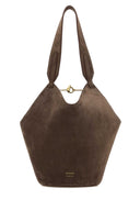 Khaite Mud Suede Mini Lotus Shoulder Bag