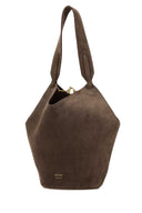 Khaite Mud Suede Mini Lotus Shoulder Bag