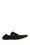 Balenciaga Dark Brown Suede Palermo Bb Loafers