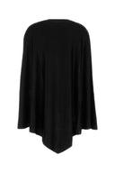 Balenciaga Black Stretch Viscose Blend Cape