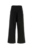 Balenciaga Black Cotton Wide Leg Pant